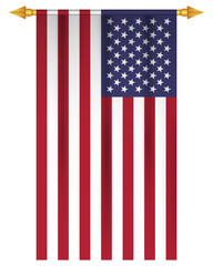 United states flag vertical football pennant