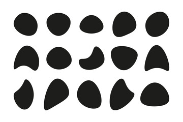 Random blob shapes. Blobs shape organic set. Rounded abstract organic shape. collection of abstract forms for design random shapes.
 - obrazy, fototapety, plakaty