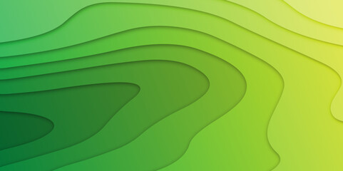 Abstract background with waves. Abstract papercut and multi-layer cutout geometric pattern on vector.