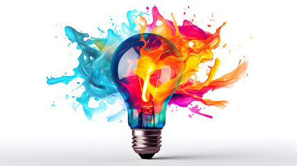 bulb with color splash