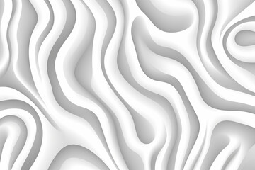 Obraz premium white-gray modern abstract background of soft flowing waves,digital illustration,banner design concept,wallpaper,
