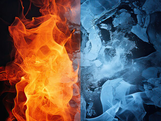 Ice and fire background