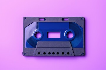 Obraz premium Cassette tape isolated on pink background, Generative AI
