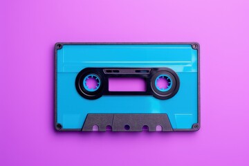 Obraz premium Cassette tape isolated on pink background, Generative AI