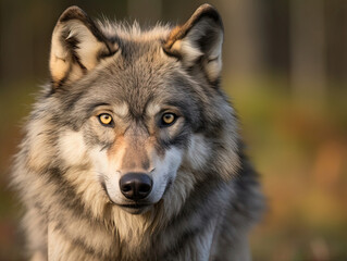 gray wolf canis lupus - obrazy, fototapety, plakaty