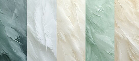 Elegant Collection of Soft Feather Textures in Various Shades, Perfect for Backgrounds and Detailed Design Work