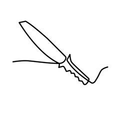 knife continuous line art