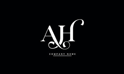 AH, HA, A, H Abstract Letters Logo Monogram