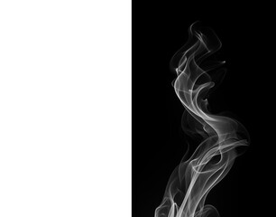 Realistic white smoke effect, coffee , cigarettes and tea, isolated on transparent background