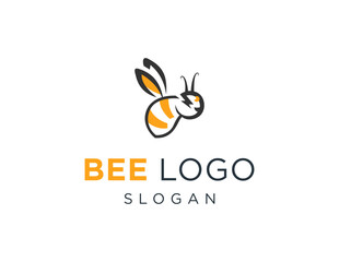 The logo design is about Bee and was created using the Corel Draw 2018 application with a white background.