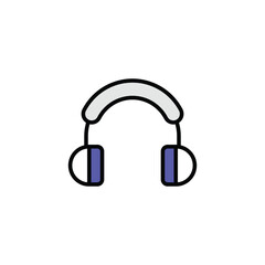 Headphone icon design with white background stock illustration