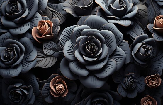 close up of a black flowerr