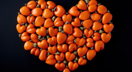 Persimmon in a love/heart shape