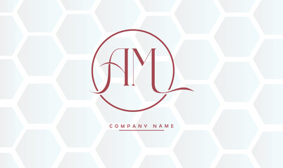 AM, MA, A, M Abstract Letters Logo Monogram