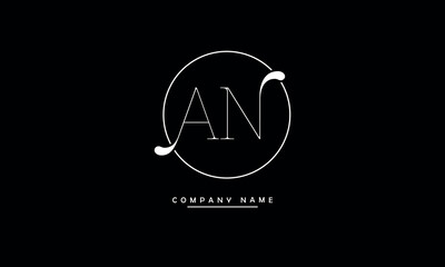 AN, NA, A, N Abstract Letters Logo Monogram