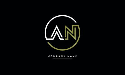 AN, NA, A, N Abstract Letters Logo Monogram