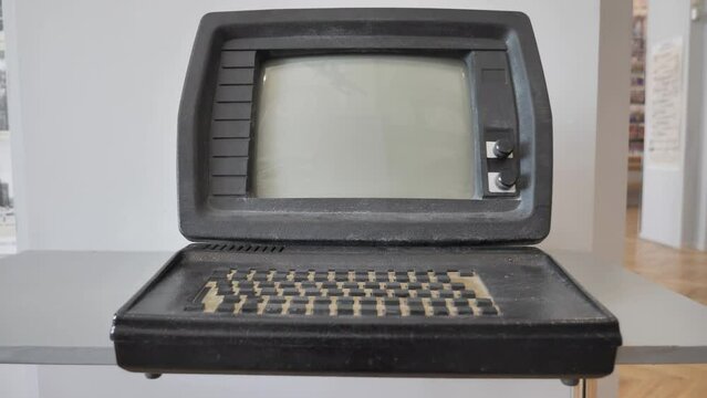 Old Style Computer. Dusty  Retro Pc 
