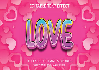 Love 3D Text Effect.headline, logo and business brand