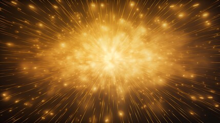 Golden light burst background, Light effect explosion glow
