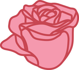 Flat Valentine Rose.