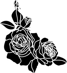 Flat Valentine Rose.