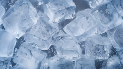 close up of ice cubes background