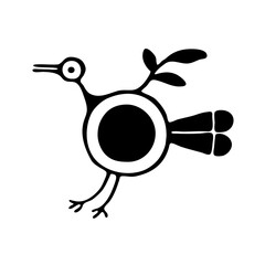 Tribal bird. Animal ethnic