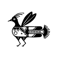 Tribal bird. Animal ethnic