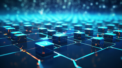 Obraz premium blockchain the new technology transfer digital information with digital background, bitcoin and big data connection concept, digital money exchange and technology global network in the future