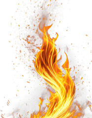 Stunning realistic fire flames PNG images on a transparent background, perfect for dynamic graphic designs and visual effects - 693113504