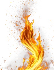 Photo sur Plexiglas Feu Stunning realistic fire flames PNG images on a transparent background, perfect for dynamic graphic designs and visual effects