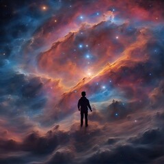 Obraz premium person in the sky