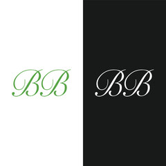 BB logo. B B design. White BB letter. BB, B B letter logo design. Initial letter BB linked circle uppercase monogram logo. B B letter logo vector design. 