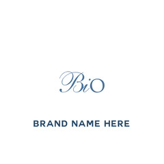 BIO logo. B I O design. White BIO letter. BIO, B I O letter logo design. Initial letter BIO linked circle uppercase monogram logo. B I O letter logo vector design. 