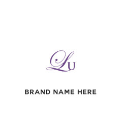 LU logo. L U design. White LU letter. LU, L U letter logo design. Initial letter LU linked circle uppercase monogram logo. L U letter logo vector design. 