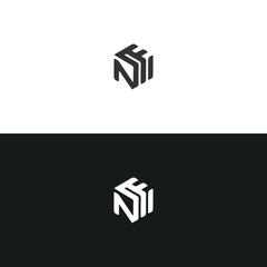 NF logo. N F design. White NF letter. NF, N F letter logo design. Initial letter NF linked circle uppercase monogram logo. N F letter logo vector design.  - obrazy, fototapety, plakaty