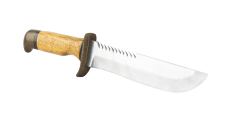 hunting knife with cartilage cutter isolate	