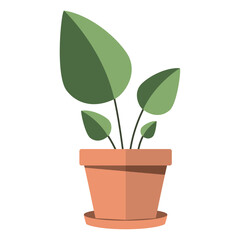 Fototapeta na wymiar Cute indoor plant icon Vector