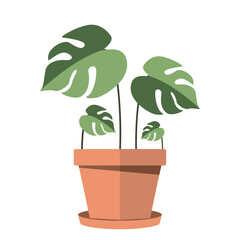 Cute indoor plant icon Vector