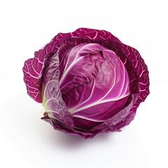 Obraz premium Red cabbage isolated on white