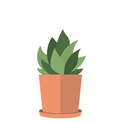 Cute indoor plant icon Vector