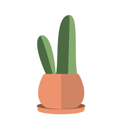 Cute cactus indoor plant icon Vector