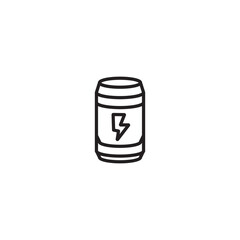 Original vector illustration. The icon of an energy drink in an aluminum jar.