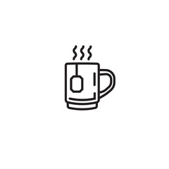 Original vector illustration. The icon of hot tea in a mug.