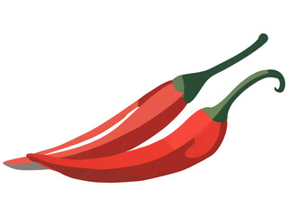 red hot chili pepper Transparent background.