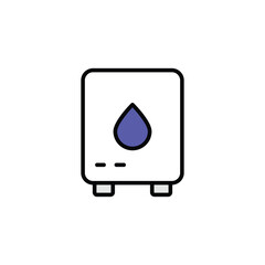 Water Heater icon design with white background stock illustration