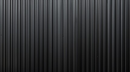 Black Corrugated Metal Texture Surface or Galvanized Steel Panorama.