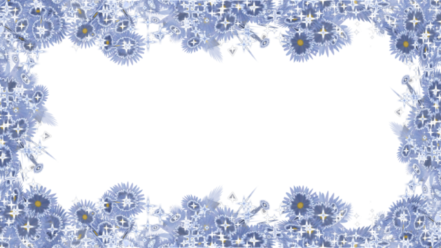 Aster flower display frame with flower petals and particle lights for Valentine' Day, Wedding overlays on your celebration projects, couples, memory, loving, Marriage, Mother's Day, scene and titles,