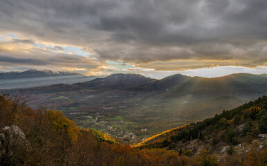 Molise, Italy. Spectacular autumn landscape