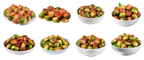 Delicious Set of Roasted Brussels Sprouts on Display